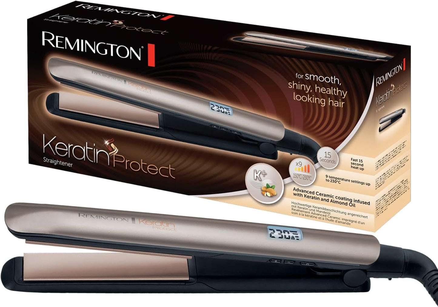 Plancha de Pelo Remington Keratin Therapy Pro