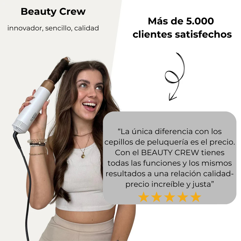 BEAUTY CREW™ Cepillo Secador 5 en 1 de Lujo