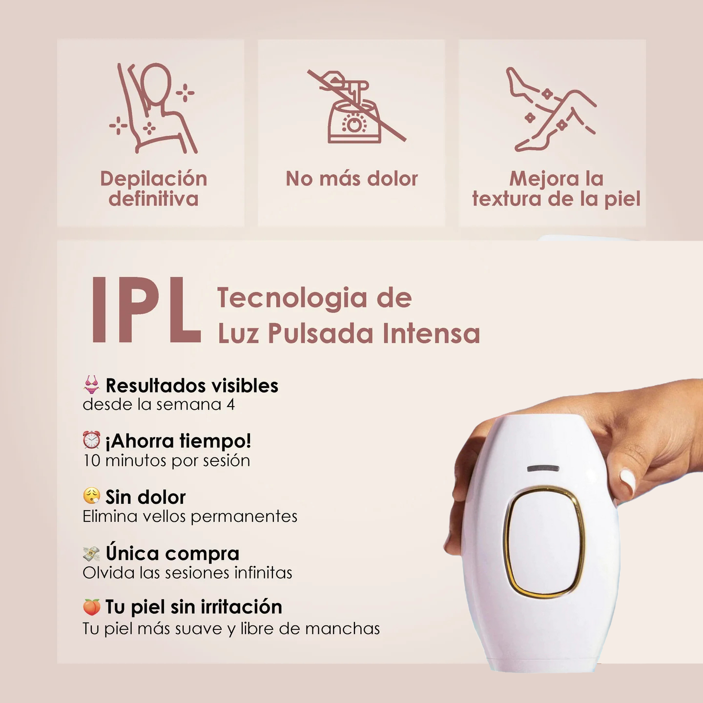 Smoothly™ | Depiladora Laser IPL PRO