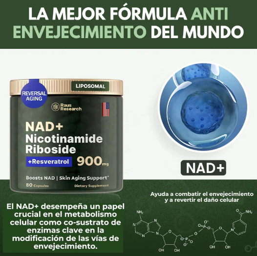 ReGen™ | NAD+ De Alta Pureza Anti Envejecimiento con Resveratrol